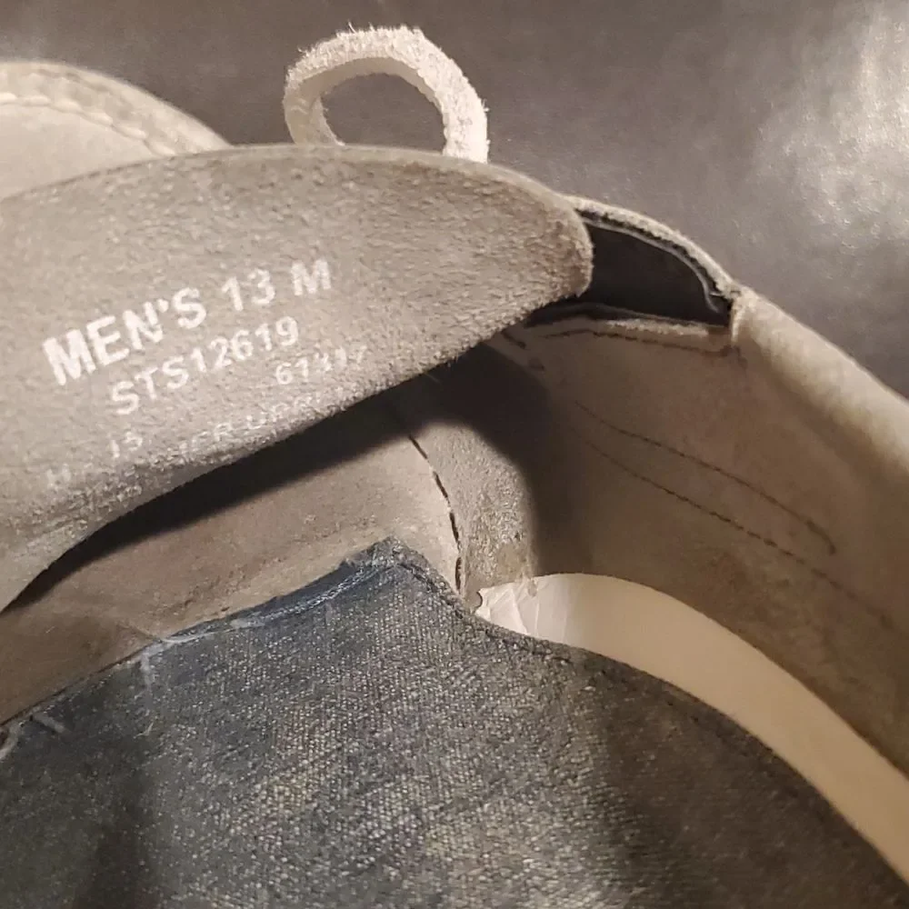 ‎SPERRY Top - Sider Leather Grey Boat Shoes - Size 13